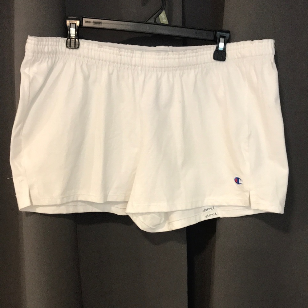 Champion White Athletic Shorts Performance Fabric